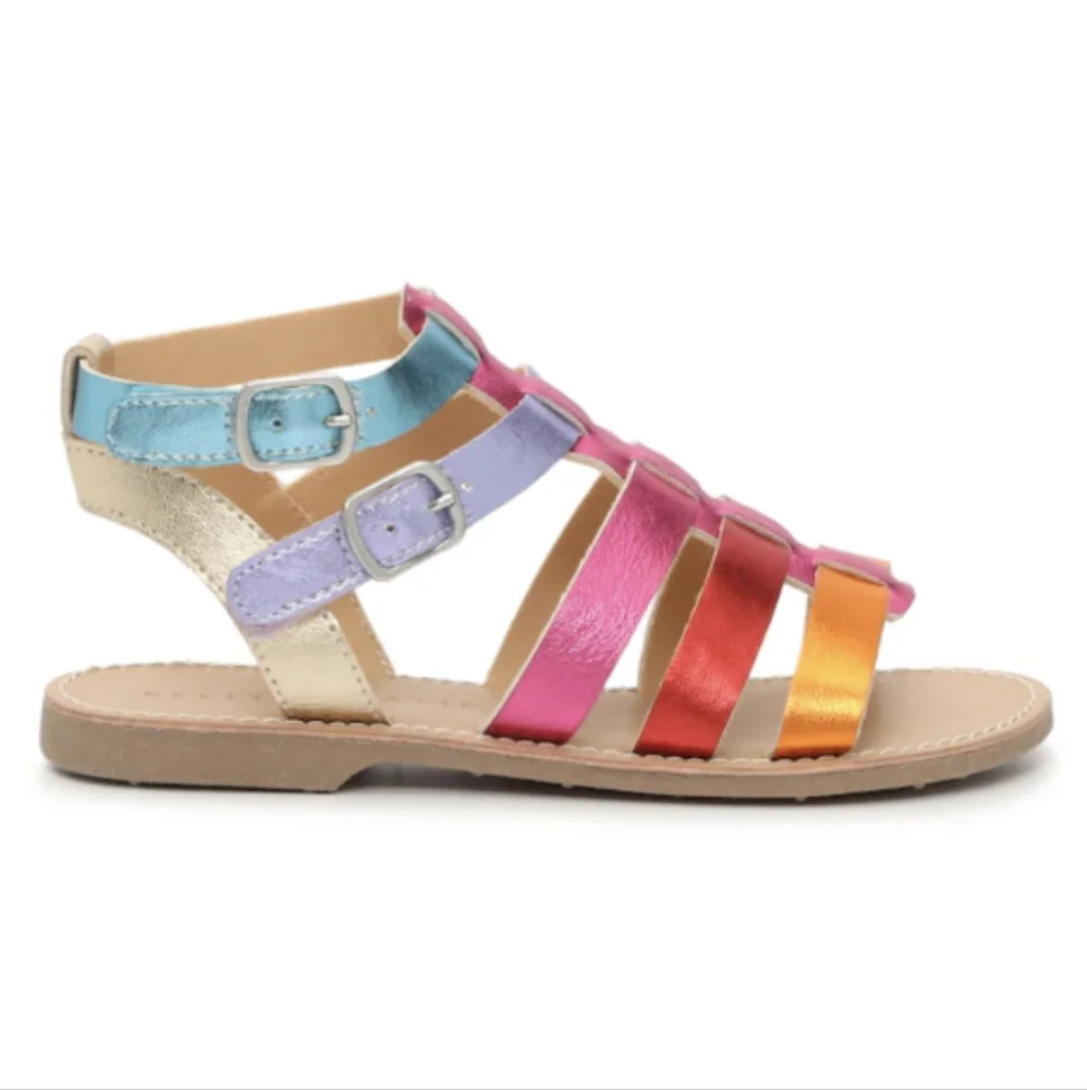 NIB Kelly & Katie Chloe Gladiator Rainbow Sandal Kids Size 1